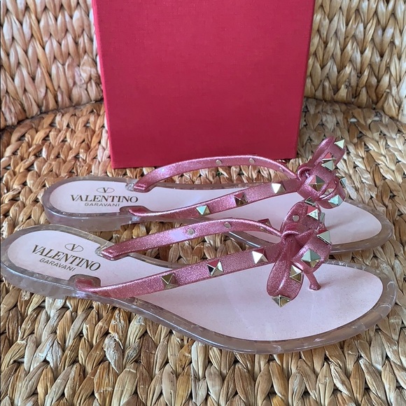 valentino glitter sandals
